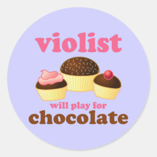 Funny Violist Muziek Sticker