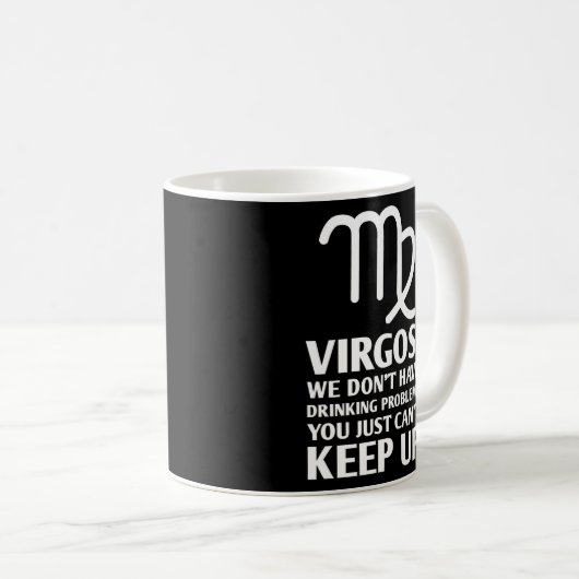 Funny Virgo Drink Gezegden voor de zodische astrol Koffiemok (Voorkant rechts)