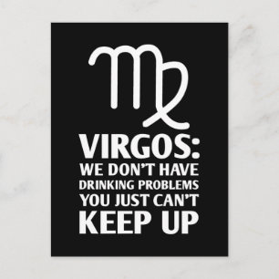 Funny Virgo Drink ijzersatelier Briefkaart