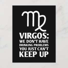 Funny Virgo Drink ijzersatelier Briefkaart