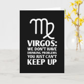 Funny Virgo Verjaardag Drink Zodiac Astrologie Kaart (Gele Bloem)