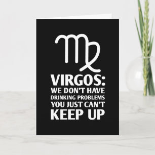 Funny Virgo Verjaardag Drink Zodiac Astrologie Kaart