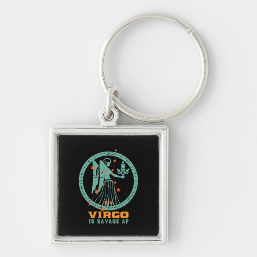 Funny Virgo Zodiac Star Sign Astrology Birthday Sleutelhanger (Voorkant)