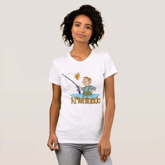 Funny Vissen Afishinado T-shirt (Voorkant volledig)