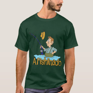 Funny Vissen Afishinado T-shirt