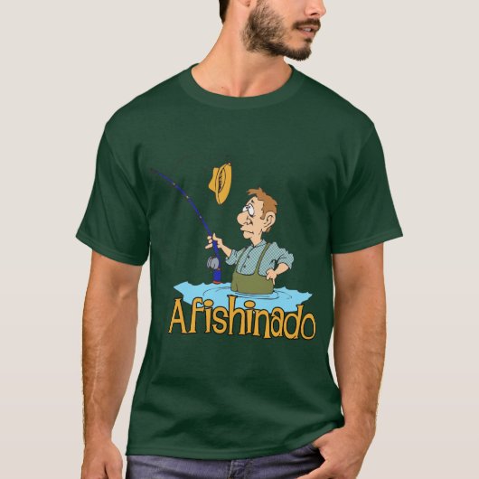 Funny Vissen Afishinado T-shirt (Voorkant)