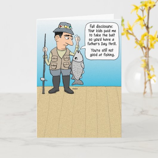 Funny Vissen Card Kaart (Gele Bloem)