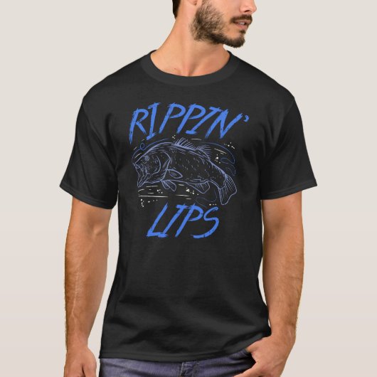 Funny Vissen Gag Rippin Lips T-shirt (Voorkant)