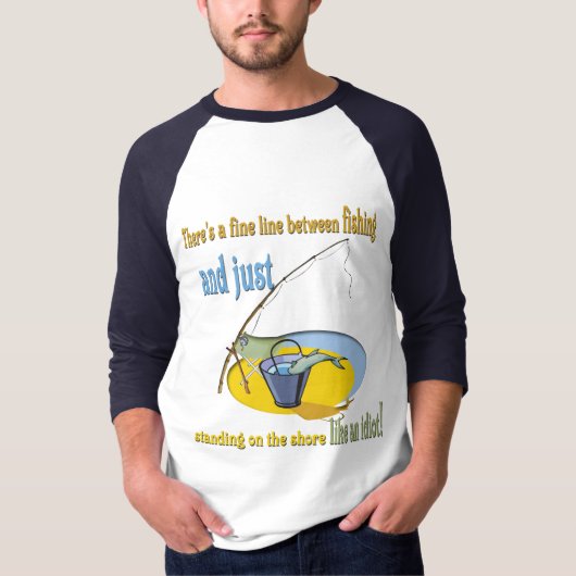 Funny Vissen Idiot T-shirt (Voorkant)