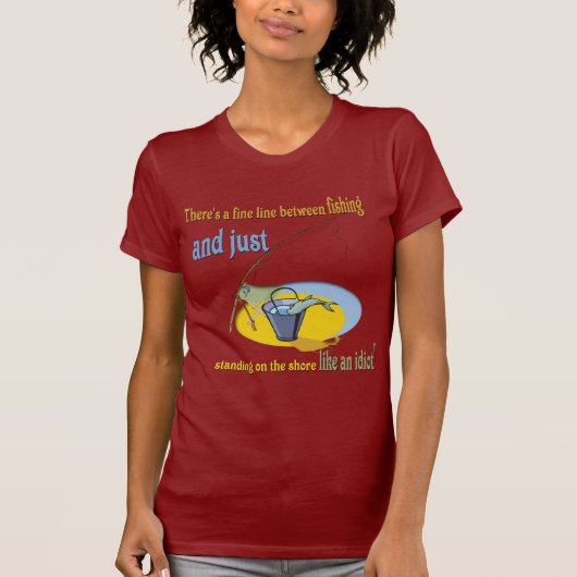 Funny Vissen Idiot T-shirt (Voorkant)