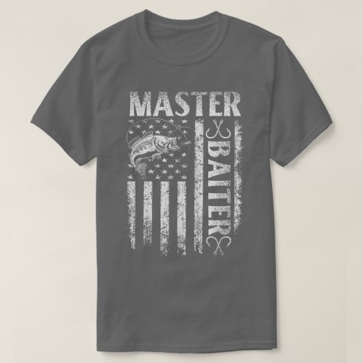 Funny Vissen Master Baiter T-shirt (Design voorkant)