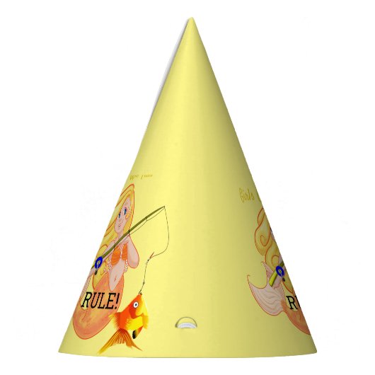 Funny Vissen Mermaid Girl Thunder_Cove Feesthoedjes (Links)