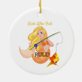 Funny Vissen Mermaid Girl Thunder_Cove Keramisch Ornament (Achterkant)