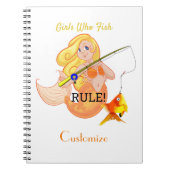 Funny Vissen Mermaid Girl Thunder_Cove Notitieboek (Voorkant)