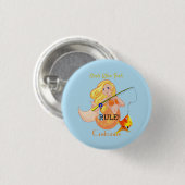 Funny Vissen Mermaid Girl Thunder_Cove Ronde Button 3,2 Cm (Voorkant /achterkant)
