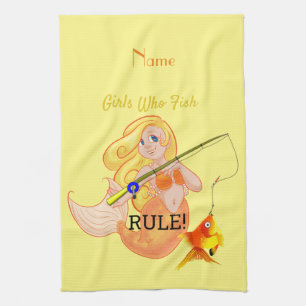 Funny Vissen Mermaid Girl Thunder_Cove  Theedoek