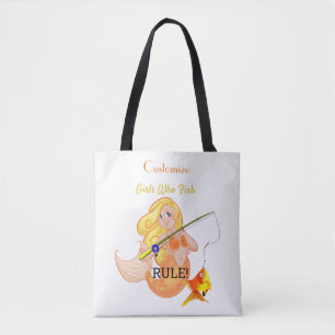 Funny Vissen Mermaid Girl Thunder_Cove Tote Bag