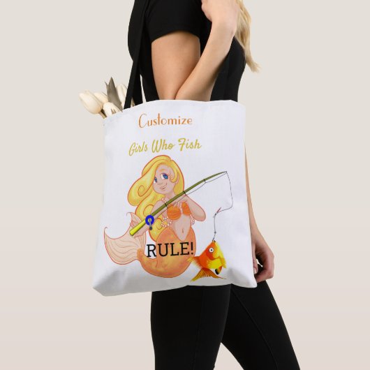 Funny Vissen Mermaid Girl Thunder_Cove Tote Bag (Dichtbij)