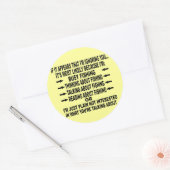 FUNNY VISSEN OBSESSIE RONDE STICKER (Envelop)