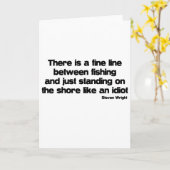 Funny Vissen quote Kaart (Gele Bloem)