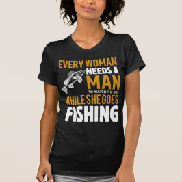 Funny Vissen Vrouw - Geviste overvallen T-shirt