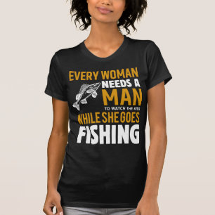 Funny Vissen Vrouw - Geviste overvallen T-shirt