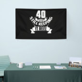 Funny Vist 40th Birthday Gift Fisherman 40 Year Spandoek (Beurs)