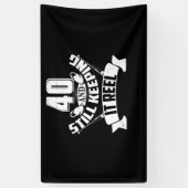 Funny Vist 40th Birthday Gift Fisherman 40 Year Spandoek (Verticaal)