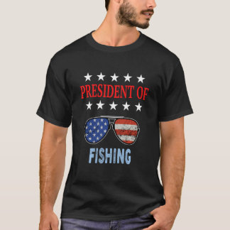 Funny Vist Accessoires USA Flag Vis Gezegde T-shirt