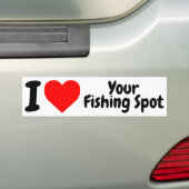 Funny Vist Bumpersticker Decal voor vissers (Op auto)