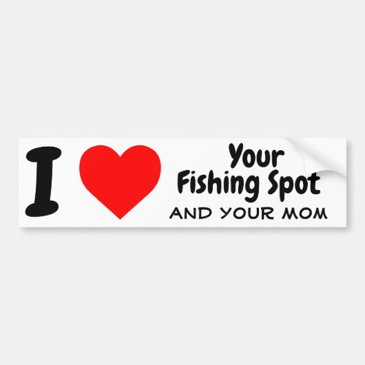 Funny Vist Bumpersticker Decal voor vissers (Voorkant)