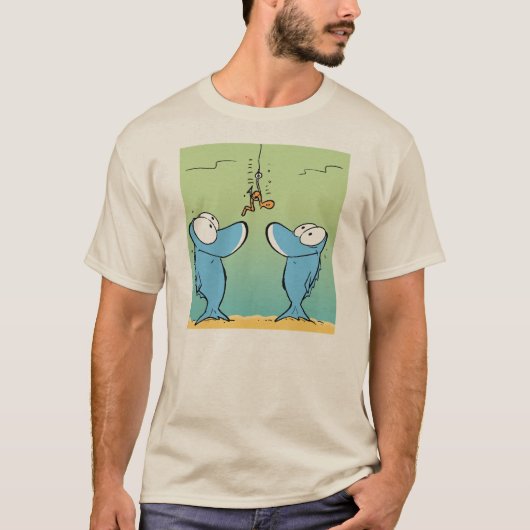 Funny Vist Cartoon Shirt (Voorkant)