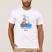 Funny Vist Cartoon - visser jokes gf T-shirt (Voorkant)