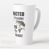 Funny Vist Citaten werken Largemouth Bass Latte Mok (Rechterhoek)