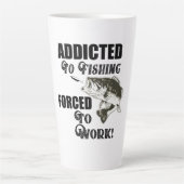 Funny Vist Citaten werken Largemouth Bass Latte Mok (Voorkant)