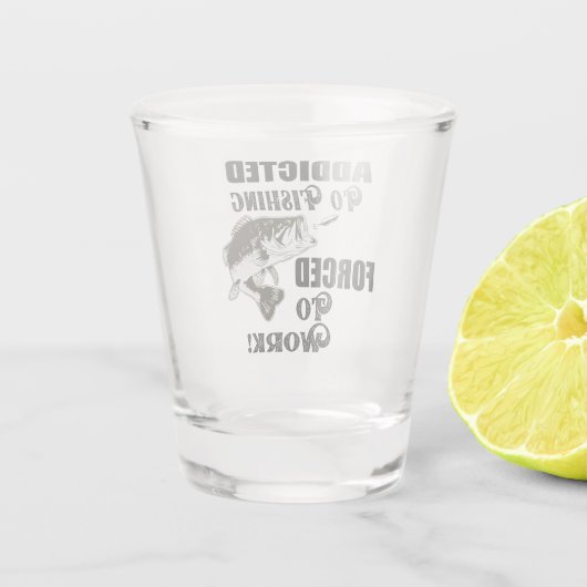 Funny Vist Citaten werken Largemouth Bass Shot Glas (Achterkant)