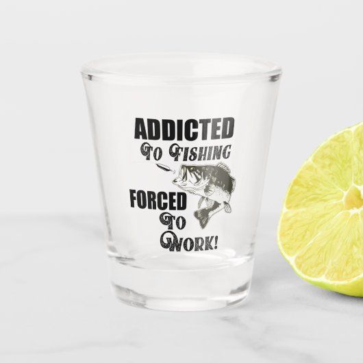 Funny Vist Citaten werken Largemouth Bass Shot Glas (Voorkant)
