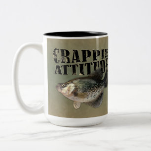 Funny Vist Crappie Attitude Tweekleurige Koffiemok