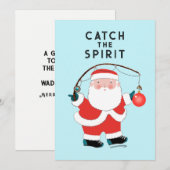 Funny Vist de kerstkaarten voor vissers Feestdagenkaart (Voorkant / Achterkant)