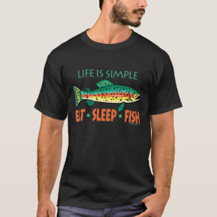 Funny Vist Eat Sleep Fish T-shirt
