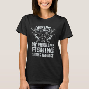 Funny Vist en jaagt grappige Humor Hunter Cool T-shirt