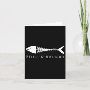 Funny Vist Fisherman Humor T-shirt Filet and Free Kaart