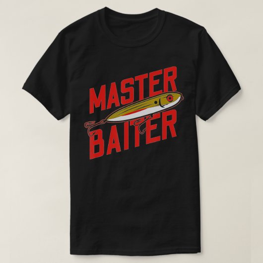 Funny Vist Fisherman Master Baiter T-shirt (Design voorkant)