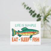 Funny Vist Gezegde Briefkaart (Staand voorkant)