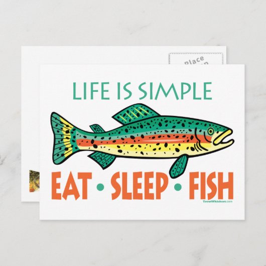 Funny Vist Gezegde Briefkaart (Voorkant / Achterkant)