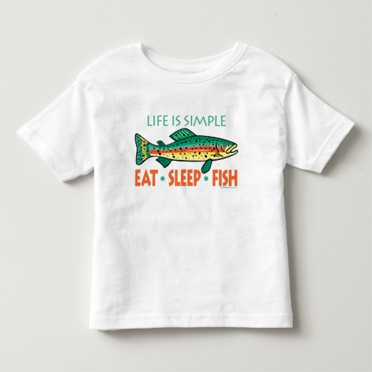 Funny Vist Gezegde Kinder Shirts (Voorkant)