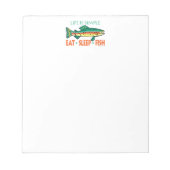 Funny Vist Gezegde Notitieblok (Voorkant)