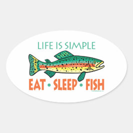 Funny Vist Gezegde Ovale Sticker