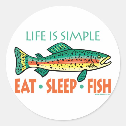 Funny Vist Gezegde Ronde Sticker (Voorkant)