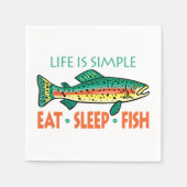 Funny Vist Gezegde Servetten (Voorkant)